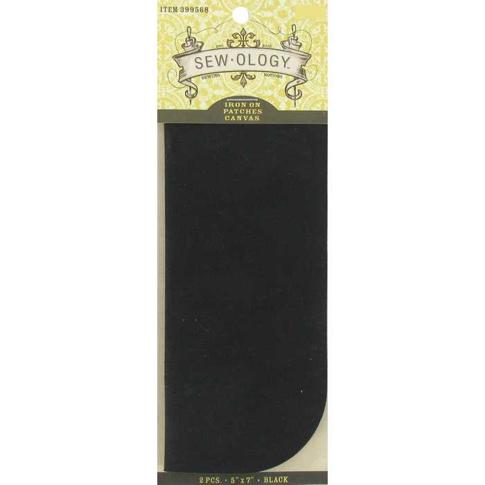 Black 5" x 7" IronOn Canvas Patches Hobby Lobby 399568